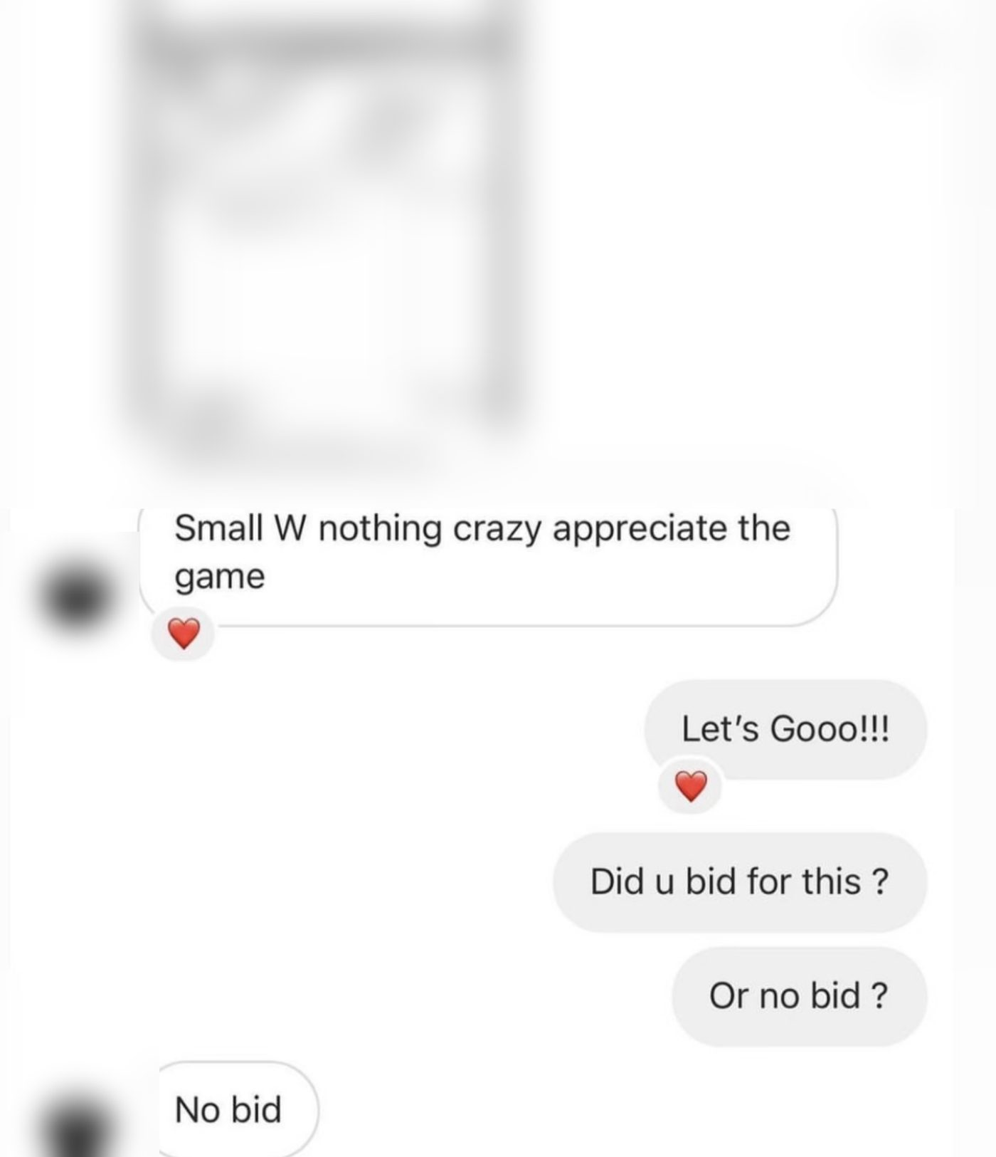 Screenshot of a chat sharing a government purchase order received without a formal bid